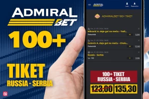 AdmiralBet 100+ tiket - Mitar, Duća, Golovin i Čalov za kvotu 135,30